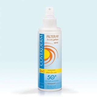 Coverderm BodyPlus Spray Spf50 2 in1 150ml Αντηλιακό Σπρέι Σώματος & After Sun 2 Σε 1