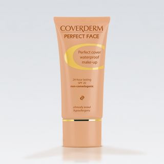 Coverderm Perfect Face Spf20 Waterproof Make-Up No1 30ml Αδιάβροχο Κρεμώδες Make-Up