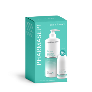Pharmasept Promo Skin In Balance Αφρόλουτρο για Πρόσωπο & Σώμα 500ml & Αποσμητικό Roll-On για Ευαίσθητες Επιδερμίδες 50ml