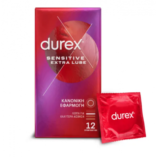 Durex Sensitive Extra Lube Προφυλακτικά 12 τεμάχια