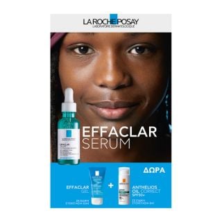 La Roche Posay Promo Effaclar Serum Anti-Imperfections 30ml,  Effaclar Gel 50ml & Anthelios Oil Correct Spf50 3ml
