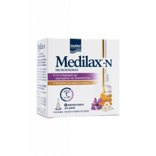 InterMed Medilax-N Microenemas 6x5ml Μικροκλύσματα για την Διαχείριση της Δυσκοιλιότητας