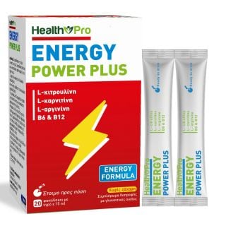 Health Pro Energy Power Plus Dietary Supplement for Energy with Amino Acids & Vitamins 20x15ml