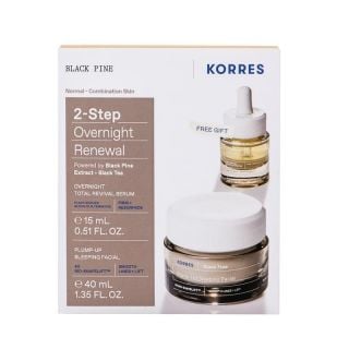 Korres Promo Black Pine Κρέμα Νύχτας για Σύσφιγξη & Lifting για Κανονικές Επιδερμίδες 40ml & Δώρο Διφασικό Serum Νύχτας Προσώπου 15ml