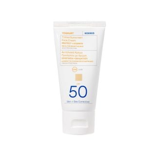 Korres Yoghurt Tinted Sunscreen Αντηλιακή Κρέμα Προσώπου Με Χρώμα Spf50 50ml