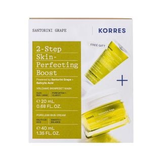 Korres Promo Santorini Grape 2-Step Skin-Perfecting Boost Poreless Skin Κρέμα-Gel 40ml & Δώρο Ηφαιστειακή Μάσκα Καθαρισμού 20ml