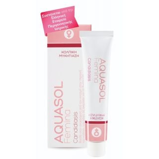 Aquasol Femina Candidiasis Cream-Gel 30ml Κολπική Κρέμα για την Αντιμετώπιση της Μυκητιασικής Κολπίτιδας & των Συμπτωμάτων της