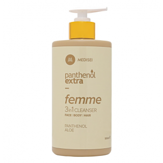 Medisei Panthenol Extra Femme 3 in 1 Cleanser Καθαριστικό Προσώπου, Σώματος, Μαλλιών 500ml