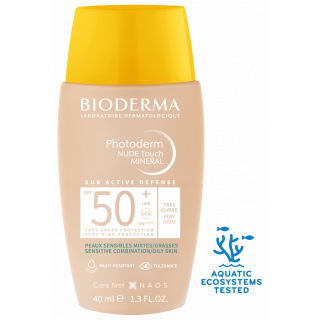 Bioderma Photoderm Nude Touch SPF 50+ Natural Tint 40ml Αντιηλιακό Προσώπου με Χρώμα