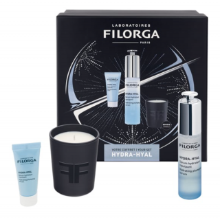 Filorga Hydra-Hyal XMAS Promo Για Ενυδάτωση Και Αναπλήρωση: Hydrating Plumping Serum Ορός Προσώπου 30ml & Hydrating Plumping Cream Κρέμα Προσώπου 15ml & Κερί Με Εντυπωσιακό Άρωμα