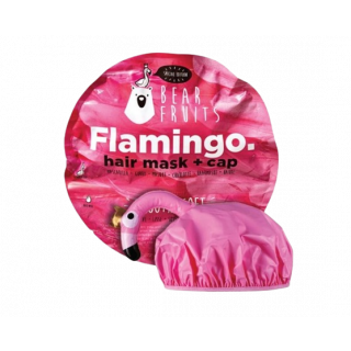 Bear Fruits Μάσκα Μαλλιών & Σκουφάκι Flamingo 1τμχ