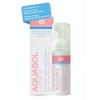 Aquasol Femina Intimate Cleansing Foam 40ml Αφρός Καθαρισμού για την Καθημερινή Υγιεινή της Ευαίσθητης Περιοχής