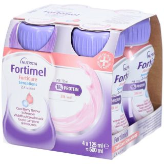 Nutricia Fortimel Forticare Sensations 2.4Kcal/ml Cool Mango Peach Flavour 4x125ml