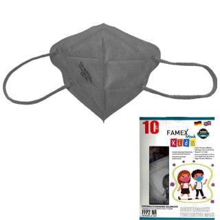 Famex FFP2 Γκρι 10τμχ Παιδική Μάσκα Προστασίας