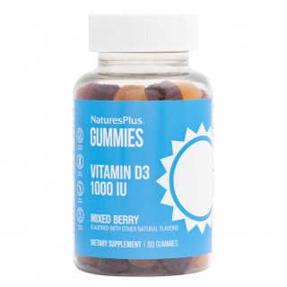 Nature's Plus Συμπλήρωμα Διατροφής Βιταμίνης D3 1000IU με Γεύση Mixed Berry 60gummies