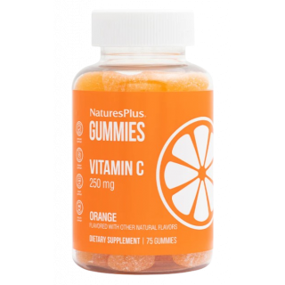 Nature's Plus Gummies Vitamin C Orange Flavor 250mg  75gummies Συμπλήρωμα Διατροφής Βιταμίνης C