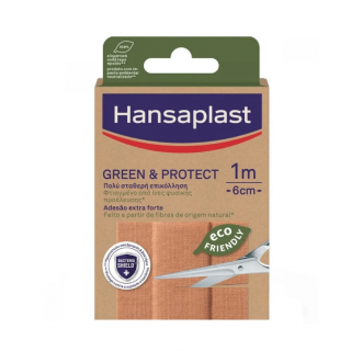 Hansaplast Green & Protect Βιώσιμο Υφασμάτινο Επίθεμα 1τμχ 1m x6cm