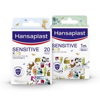Hansaplast Sensitive Kids Animals 20strips Επιθέματα μικρών Τραυμάτων με Φιγούρες από Ζωάκια