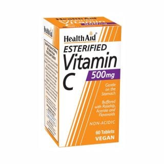 Health Aid Esterified Vitamin C 500mg 60 Tabs Εστέρας βιταμίνης C με Αγριοτριανταφυλλιά, Ασερόλα & Βιοφλαβονοειδή