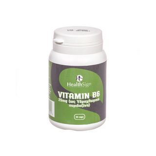Health Sign Vitamin B6 25mg 60caps Συμπλήρωμα Διατροφής Βιταμίνης B6