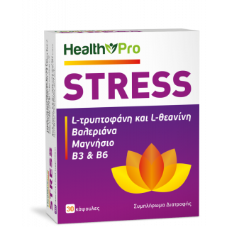 Health Pro Stress 30κάψουλες για Φυσιολογική Λειτουργία Νευρικού Συστήματος 