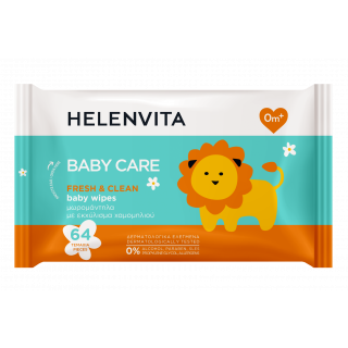 Helenvita Baby Wipes Μωρομάντηλα με Χαμομήλι 64 Τεμάχια
