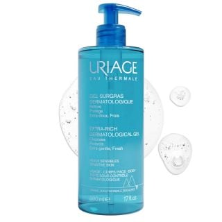 Uriage Extra-Rich Dermatological Gel 500ml Ζελ Καθαρισμού, Προστατεύει από τη Ξηρότητα