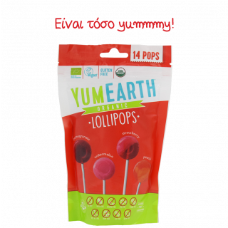 Yumearth Organic Lollipops Βιολογικά Γλειφιτζούρια Φρούτων 14pcs 
