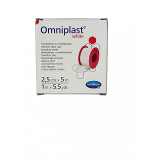 Hartmann Omniplast White 5mx2,5cm Αυτοκόλλητη Ταινία Στερέωσης 1 Τεμάχιο