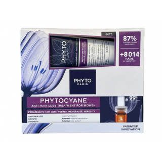 Phyto Promo Phytocyane Women Αγωγή για την 'Εντονη Γυναικεία Τριχόπτωση Αμπούλες 12x5ml & Δώρο Σαμπουάν Κατά Της Τριχόπτωσης 100ml