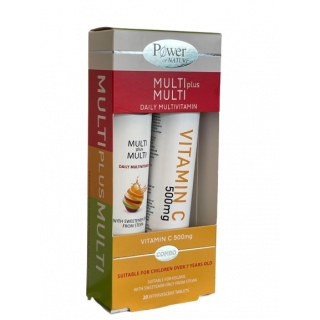 Ισορροπημένος συνδυασμός με όλες τις βιταμίνες και τα απαραίτητα μέταλλα και ιχνοστοιχεία 20 Αναβράζοντα Δισκία + Βιταμίνη C Βιταμίνη 20 Αναβράζοντα Δισκία