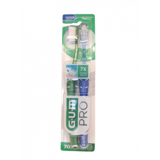 Gum Toothbrushes Pro Medium 1528 Duo Pack Οδοντόβουρτσες Μέτριες 2τμχ