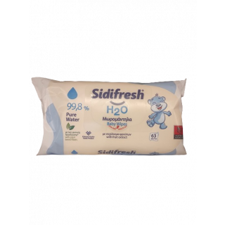 Sidifresh H2O Μωρομάντηλα Με 99.8% Νερό 63τμχ