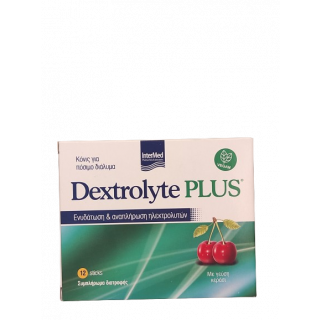 InterMed Dextrolyte Plus Cherry Flavor 12sticks Συμπλήρωμα Διατροφής για Ενυδάτωση & Αναπλήρωση Ηλεκτρολυτών 
