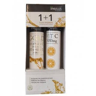 InoPlus Gold Βιταμίνη C 1500mg & Βιταμίνη D3 2000IU & Βιταμίνη C 500mg 2x20eff.tabs