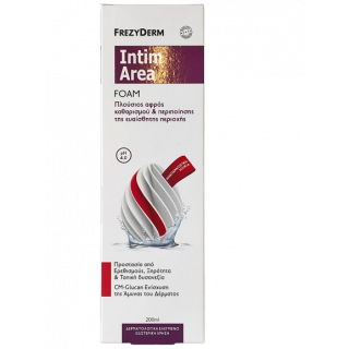 Frezyderm Intim Area Foam pH4.0 200ml Πλούσιος Αφρός Καθαρισμού & Περιποίησης της Ευαίσθητης Περιοχής