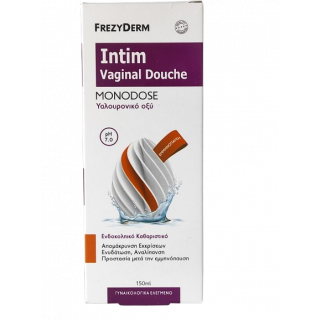 Frezyderm Intim Vaginal Douche Monodose pH7.0 150ml Ενδοκολπικό Καθαριστικό Υαλουρονικό Οξύ