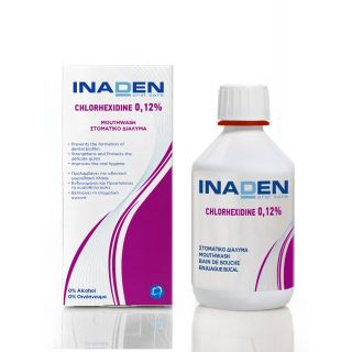 Inaden Chlorhexidine 0.12% Mouthwash 250ml Στοματικό Διάλυμα Χλωρεξιδίνης