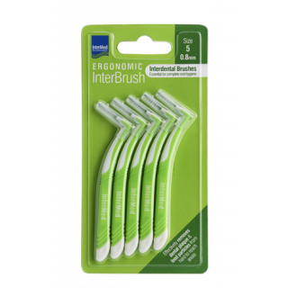 Intermed Ergonomic Interdental Brushes Μεσοδόντια Βουρτσάκια Με Λαβή 0.8mm Size 5, 5τμχ