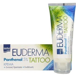 InterMed Euderma Panthenol 5% Tattoo Cream 75ml Πλούσια Ενυδατική και Αναπλαστική Κρέμα 