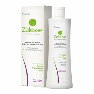 Zelesse Intimate Wash, 250ml Λοσιόν Καθαρισμού Για Την Ευαίσθητη Περιοχή Με Άρκτιο, Χαμομήλι & Αλόη
