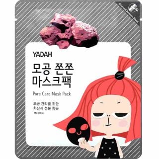 Yadah Pore Care Mask Pack 25g – Eco-Friendly Bamboo Sheet Mask with Volcanic Ash & Algae for Deep Pore Cleansing