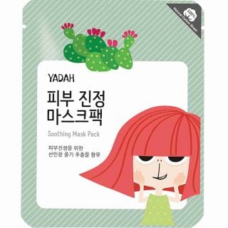Yadah Soothing Mask Pack 25g – Cotton Face Mask with Cactus Extract for Soothing & Hydrating Care