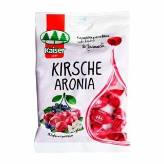 Kaiser Kirsche Aronia Καραμέλες για τον Βήχα με Κεράσι, Αρώνια, Βιταμίνη C & Γέμιση Φρούτων 90gr