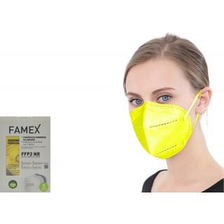 Famex FFP2 Κίτρινη 10τμχ Μάσκα Προστασίας