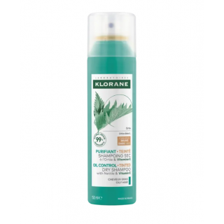 Klorane Dry Shampoo - Shampooing Sec a L' Ortie Dark Hair 150ml Σαμπουάν Χωρίς Λούσιμο για Λιπαρά - Καστανά/Μαύρα μαλλιά
