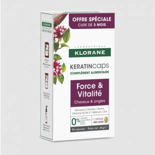 Klorane KeratineCaps 3 x 30 Caps Συμπλήρωμα Διατροφής για την Τριχόπτωση
