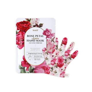 Koelf Rose Petal Satin Hand Mask 1 Pair Brighteninh & Firming Hand Mask