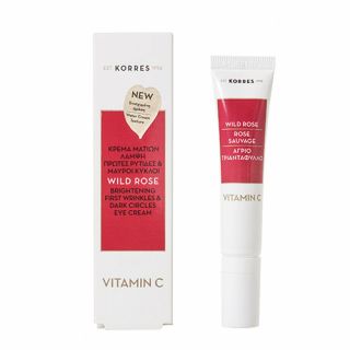 Korres Wild Rose Vitamin C Brightening First Wrinkles Dark Circles Eye Cream 15ml