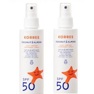 Korres Promo Coconut & Almond Kids Comfort Sunscreen Spray SPF50 2 x 150ml Παιδικό Αντηλιακό